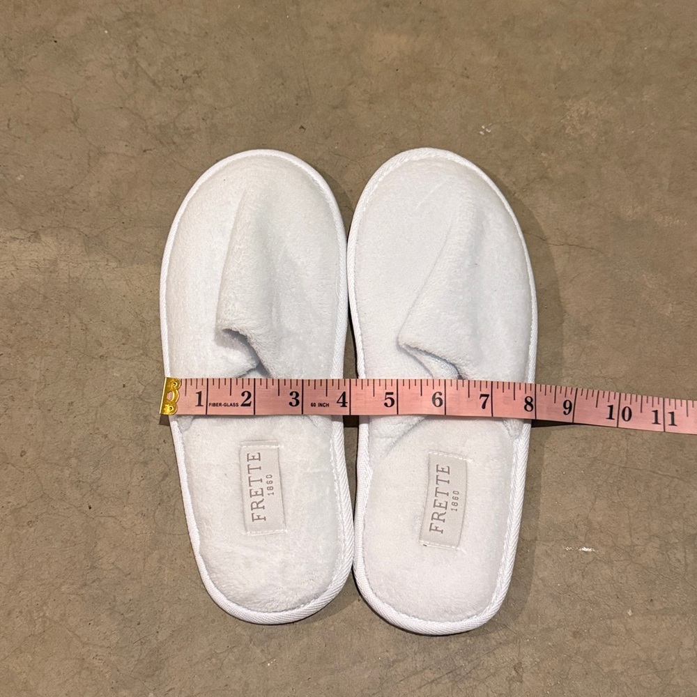 New! Frette 1860 Luxury Hotel Slippers - White - OS - St. Regis - Picture 3 of 6